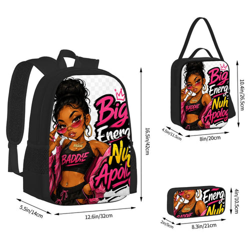Big Energy Nuh Apology 3-Piece Backpack Set