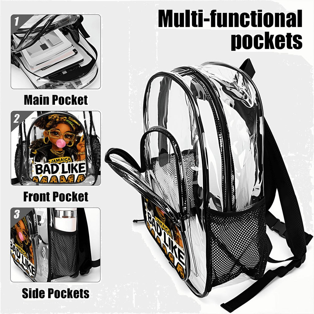 Bad Like Mama Clear Backpack