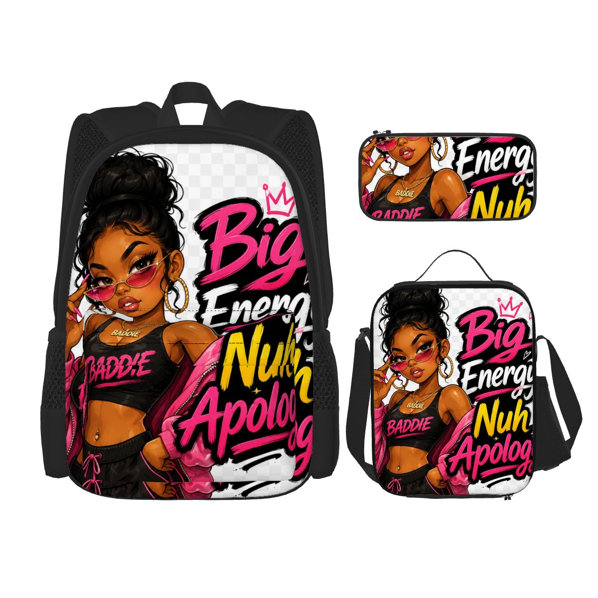 Big Energy Nuh Apology 3-Piece Backpack Set