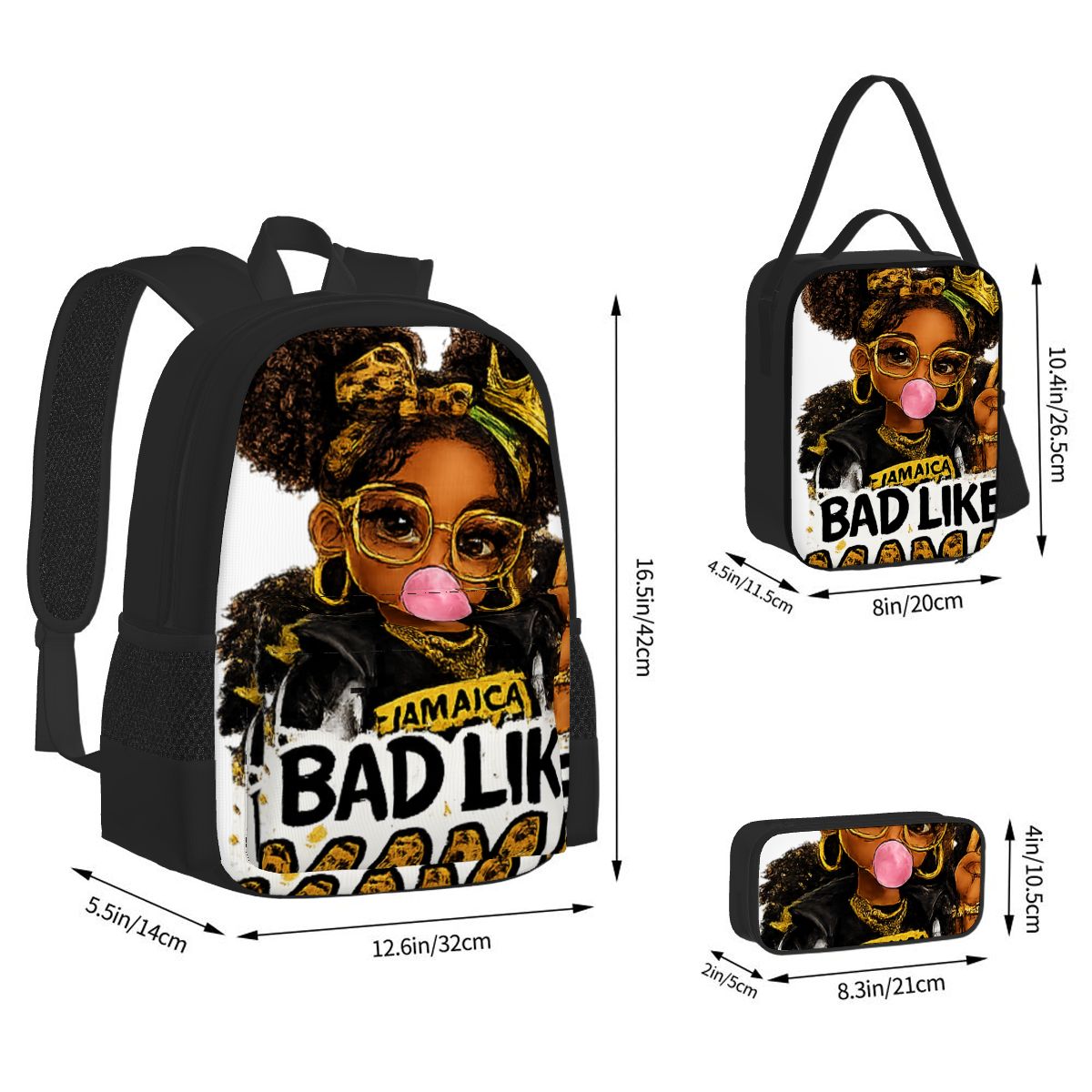 Bad Like Mama 3-Piece Backpack Set