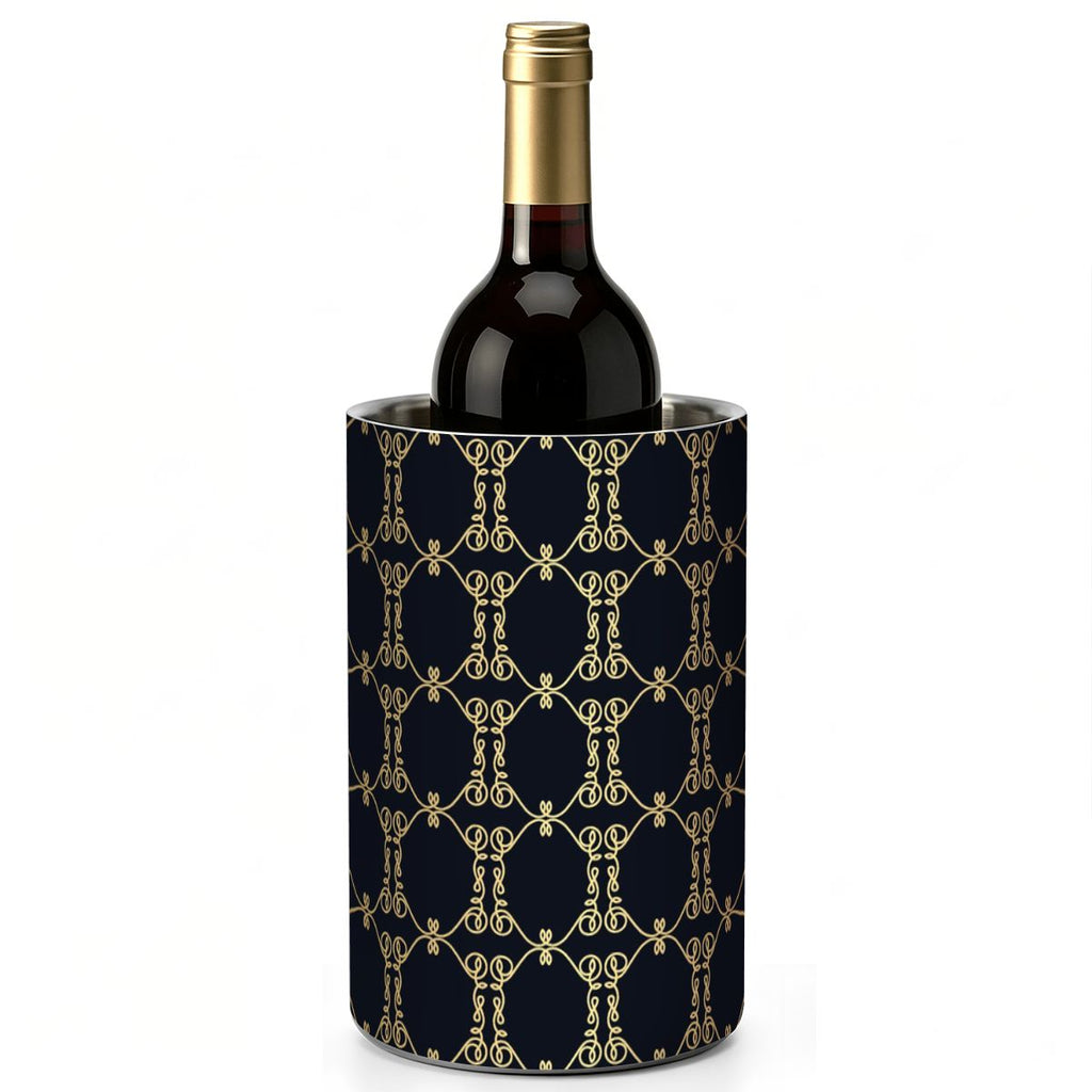 Luxury Black & Gold Pattern Wine Chiller