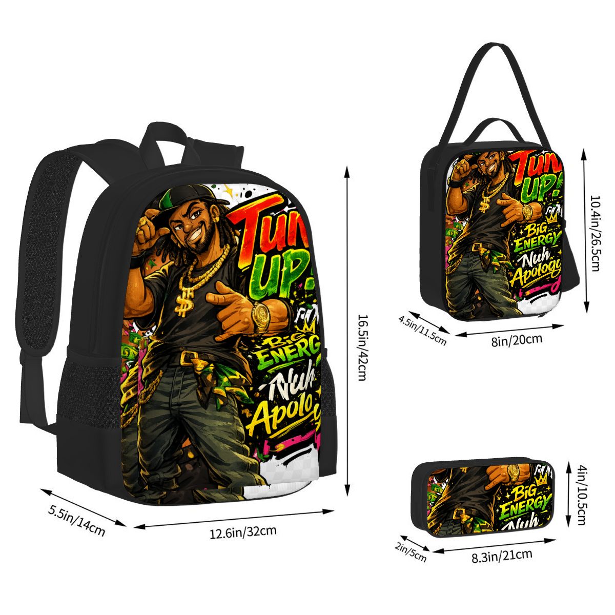 Tun Up! 3-Piece Backpack Set