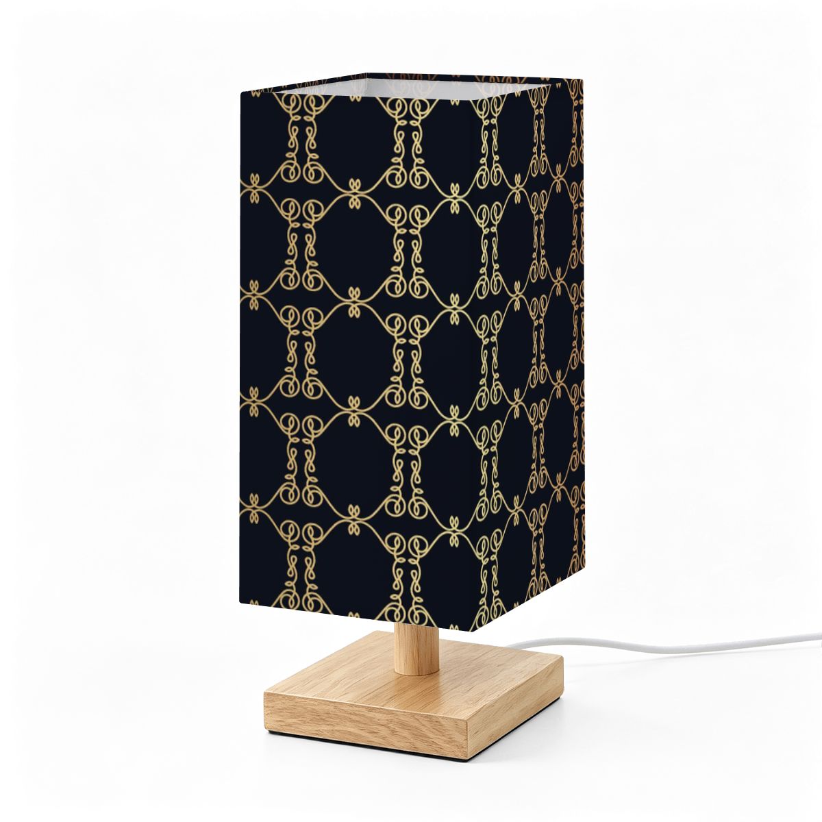 Luxury Black & Gold Geometric Table Lamp