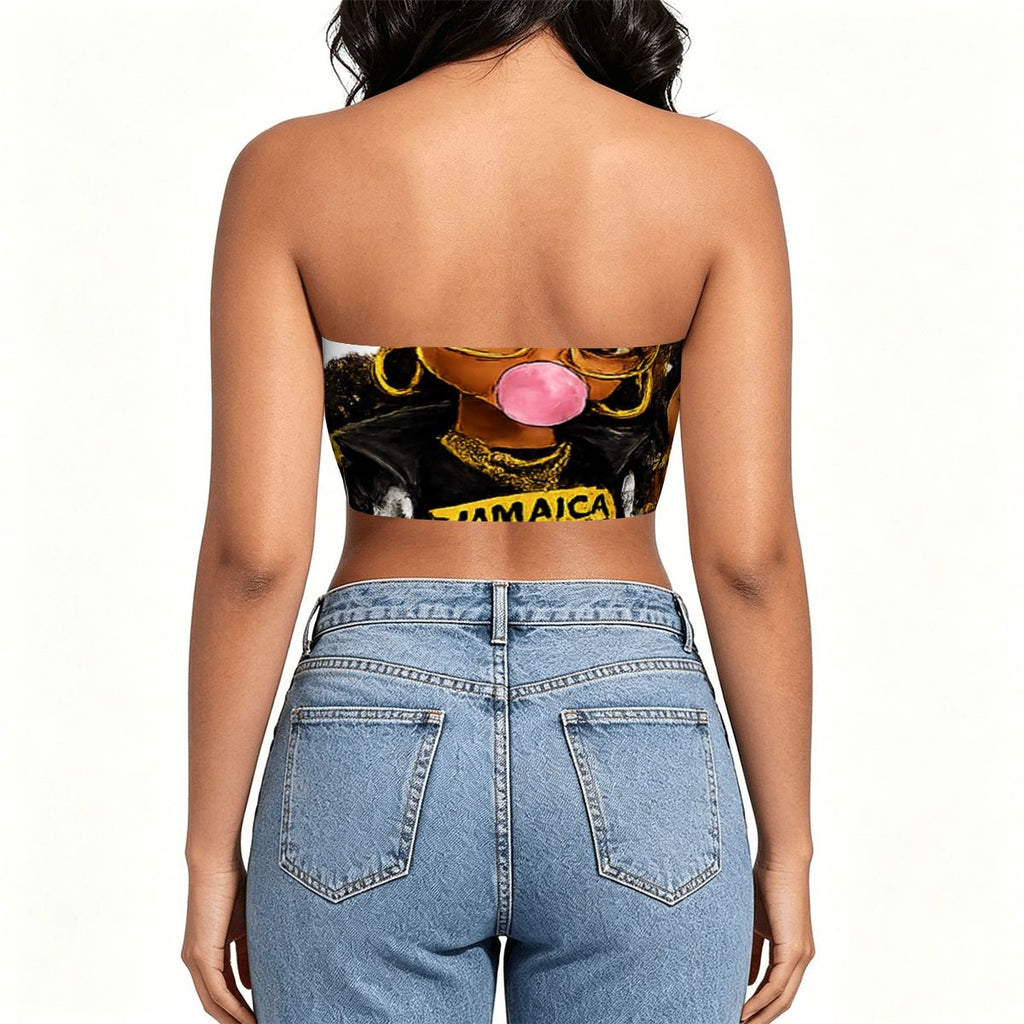 Bad Like Mama Graphic Bandeau Crop Top