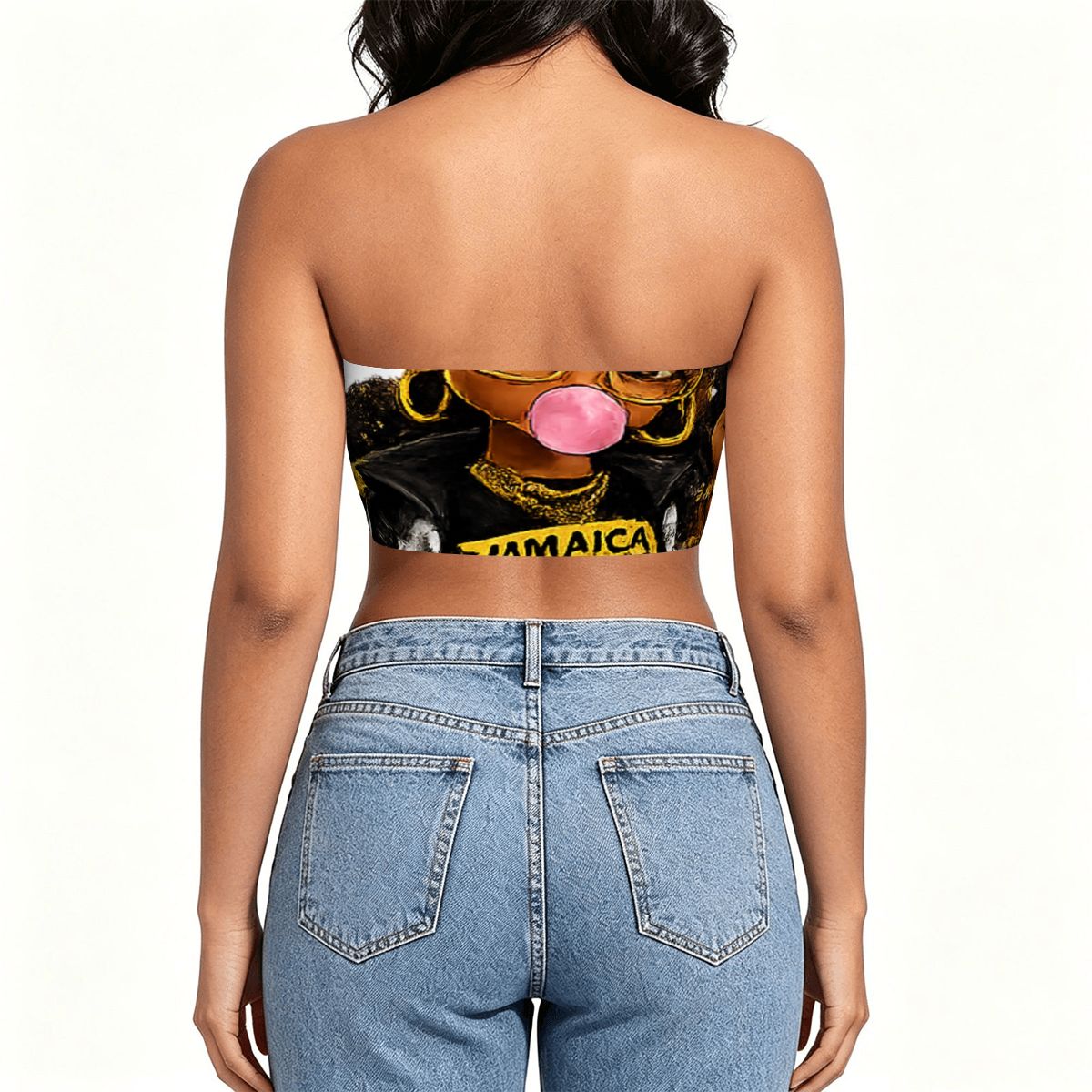 Bad Like Mama Graphic Bandeau Crop Top