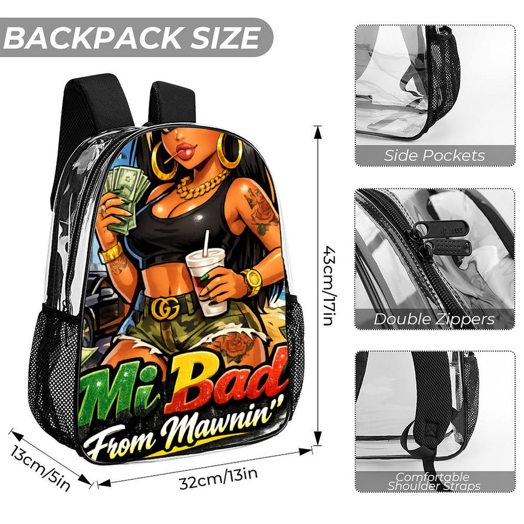 Mi Bad From Mawnin' 3-Piece Backpack Set