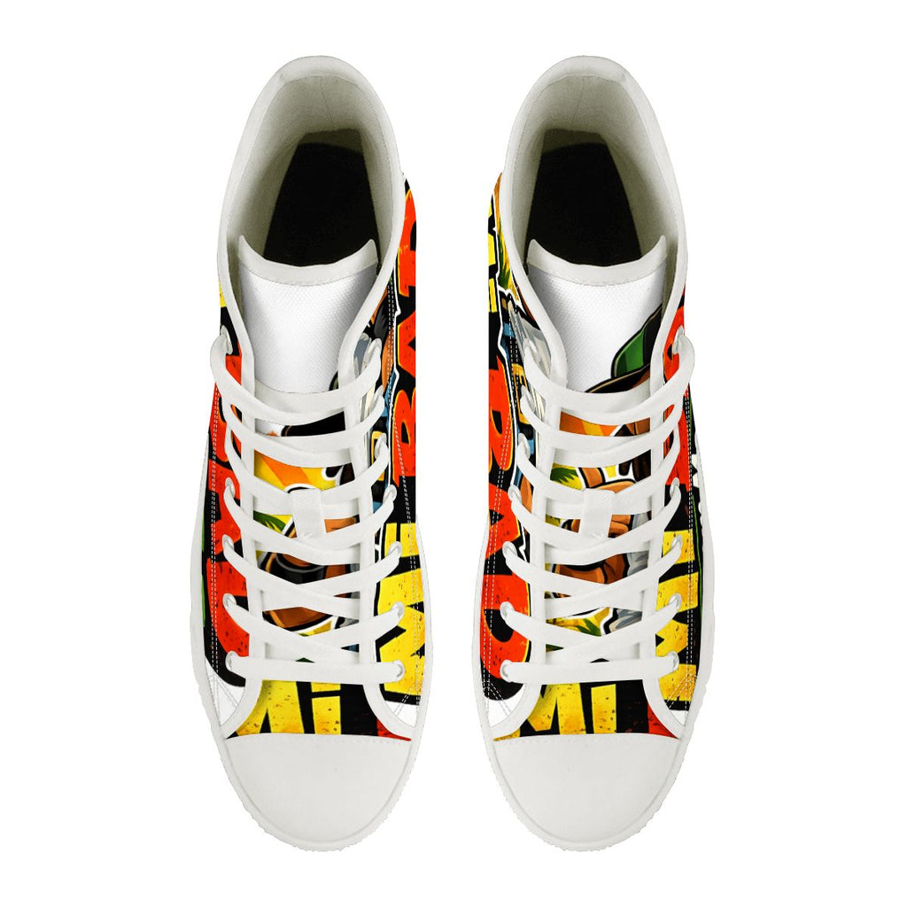 Men's "Mi Bad From Mawnin'" High-Top Canvas Sneakers