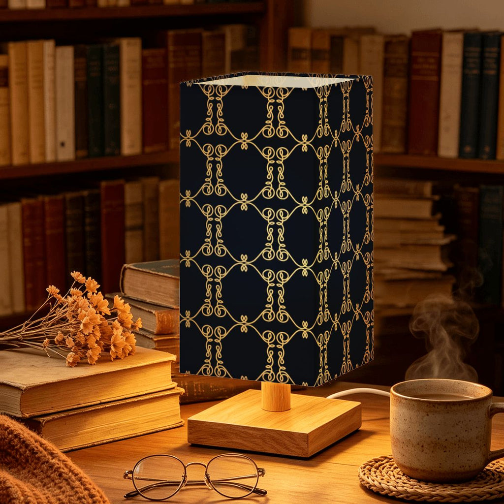 Luxury Black & Gold Geometric Table Lamp