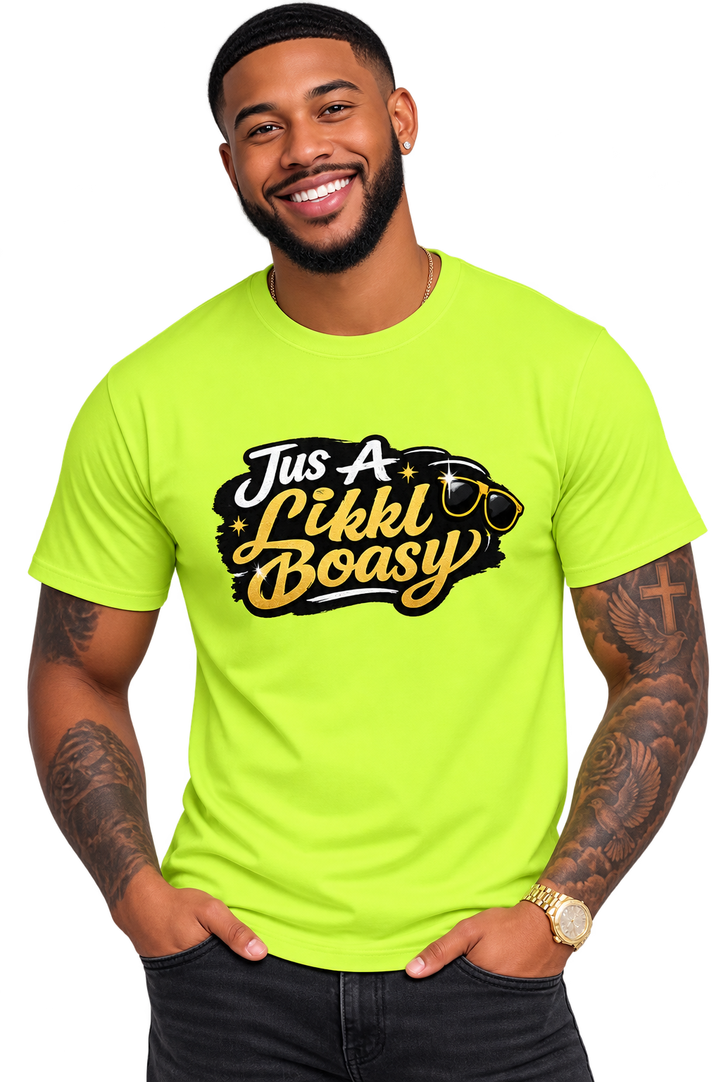 Just a Likkle Bossy Men’s Graphic T-Shirt
