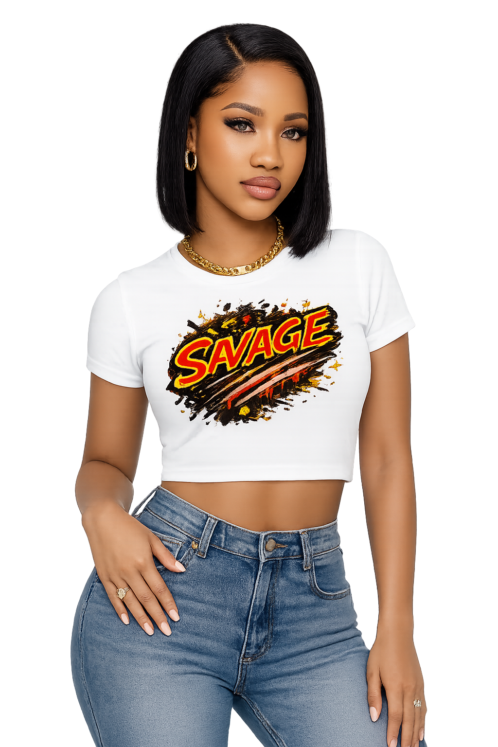 SAVAGE Graphic Crop T-Shirt