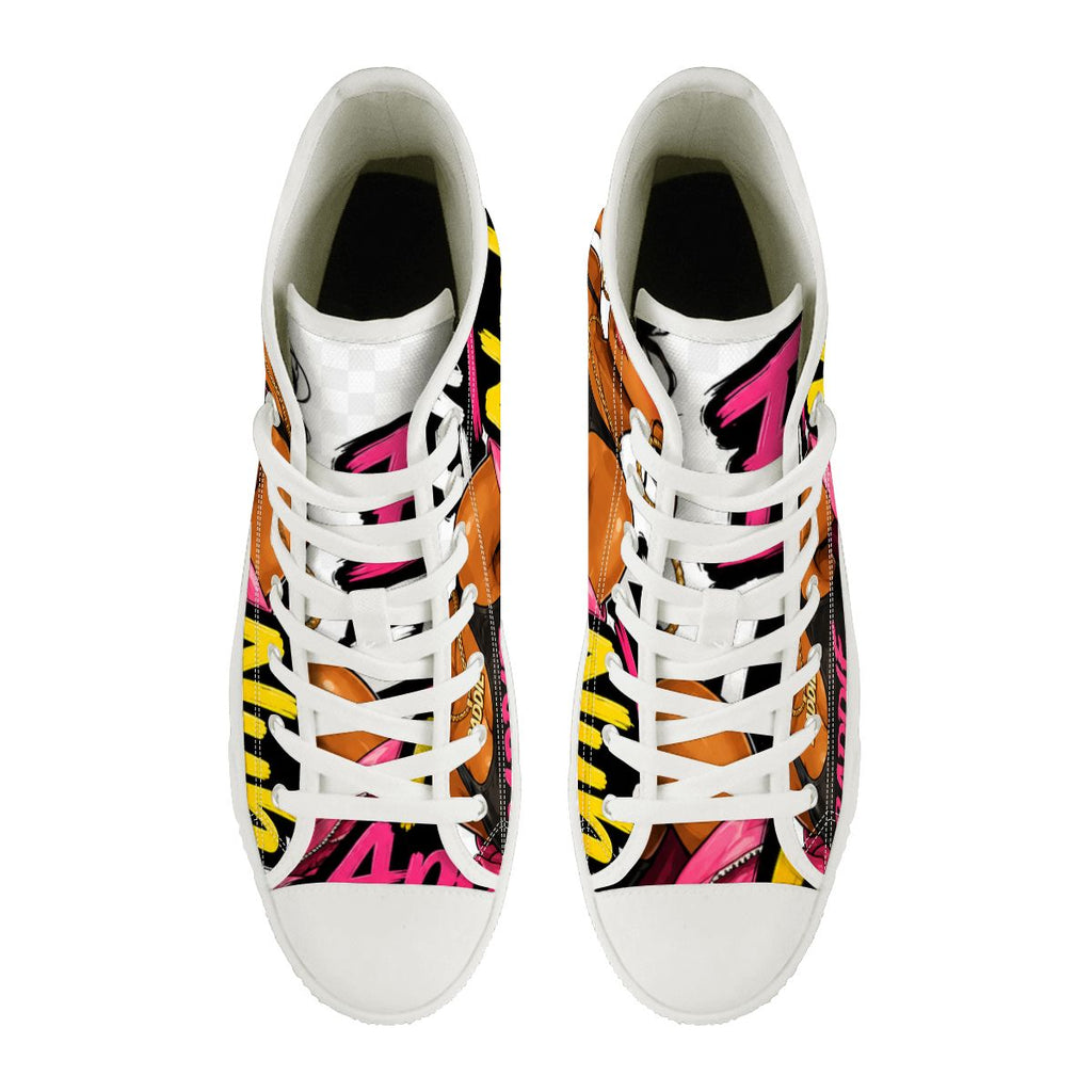 Big Energy Nuh Apology High-Top Canvas Sneakers