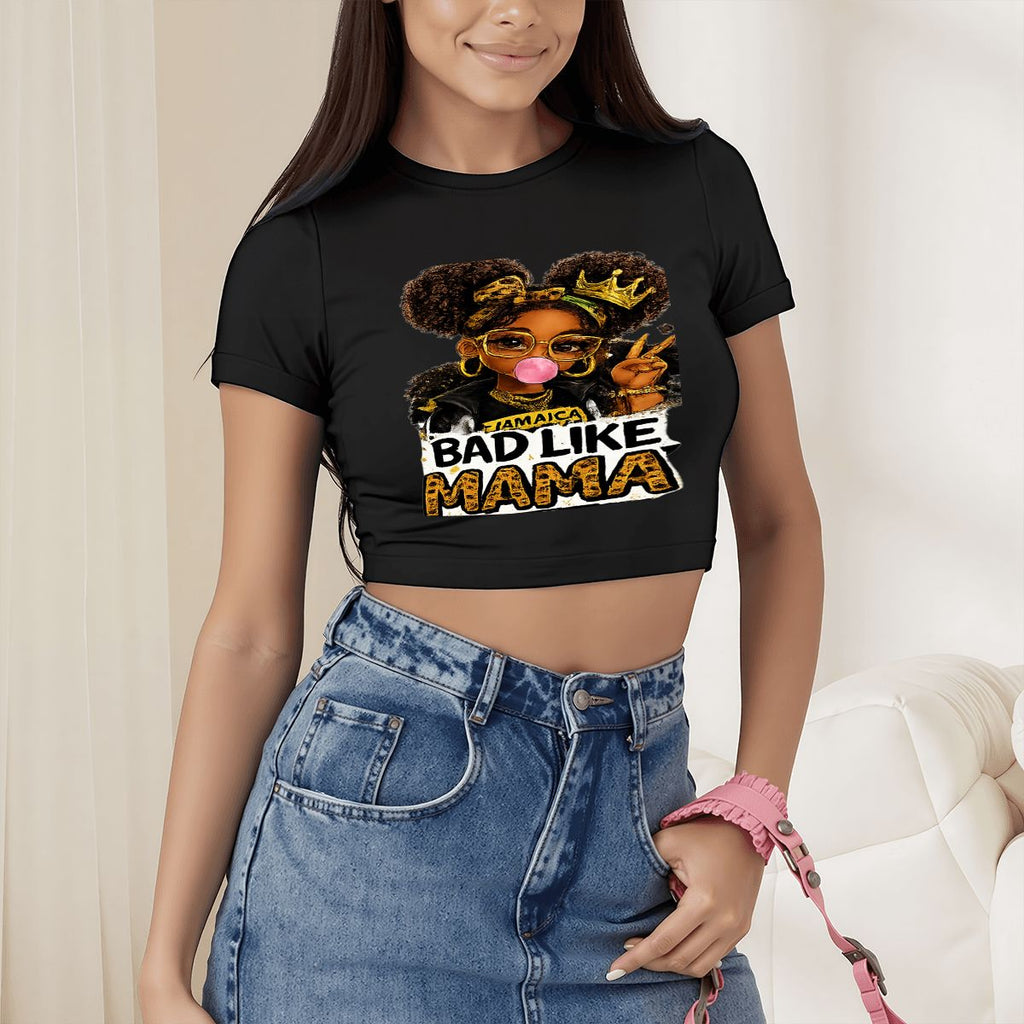 Bad Like Mama Graphic Crop T-Shirt
