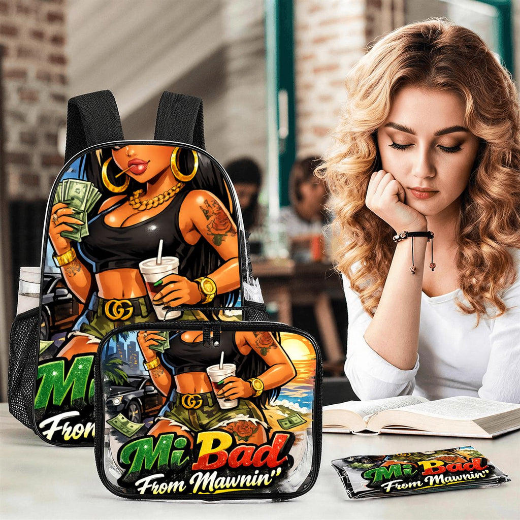 Mi Bad From Mawnin' 3-Piece Backpack Set