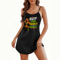 "Keep Yuh Badness to Yuhself" Spaghetti Strap Mini Dress