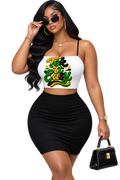 Take It Easy Graphic Crop Top set 2pcs