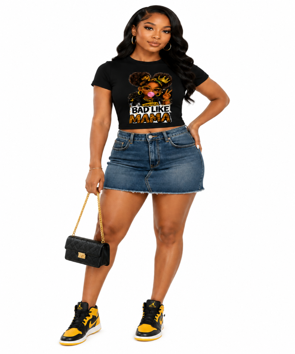 Bad Like Mama Graphic Crop Top