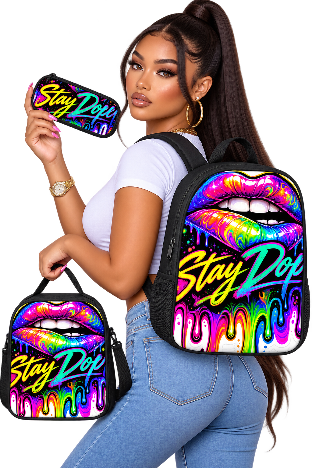 Stay Dope Graffiti Bag Set