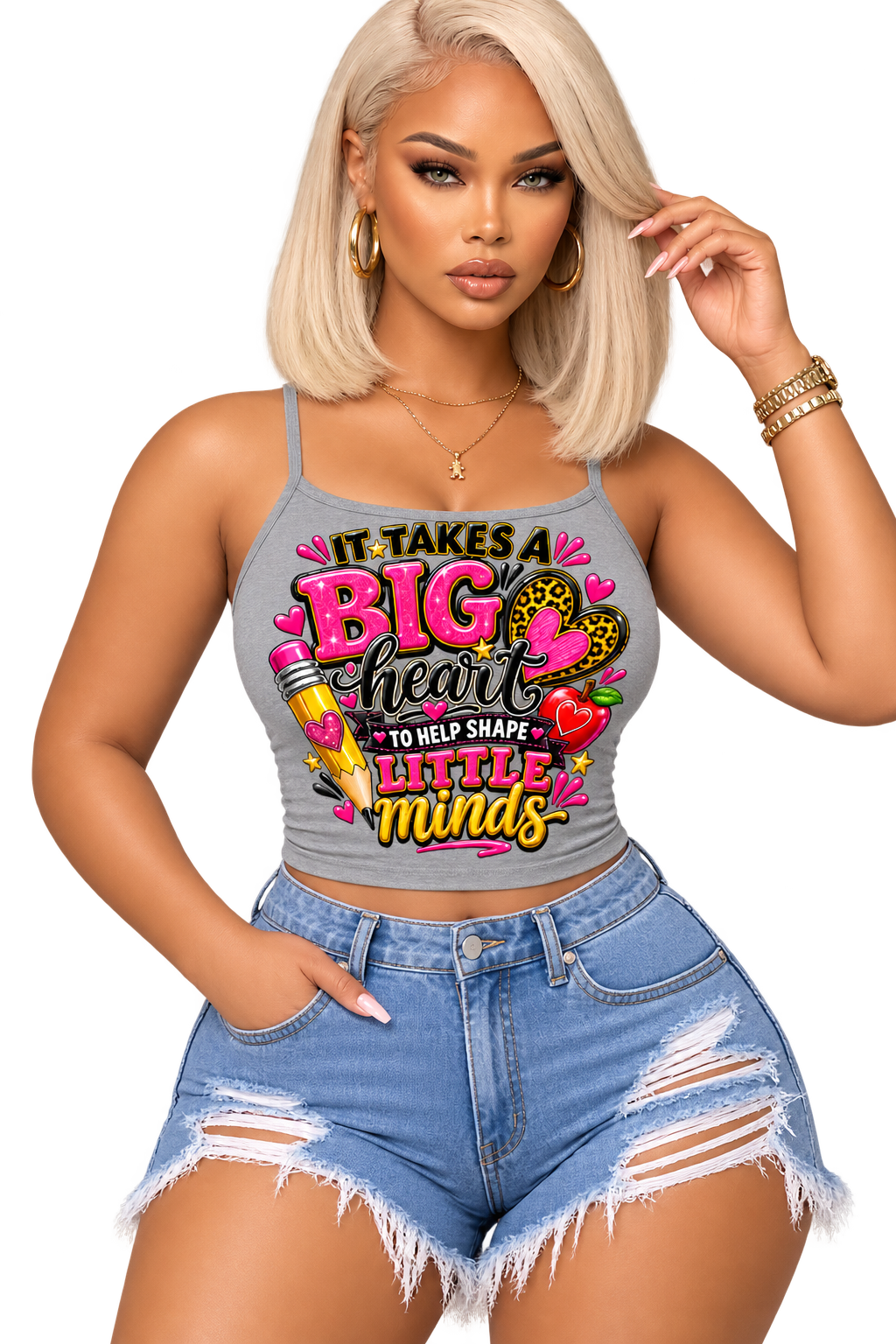 It Takes a Big Heart Graphic Tank Top