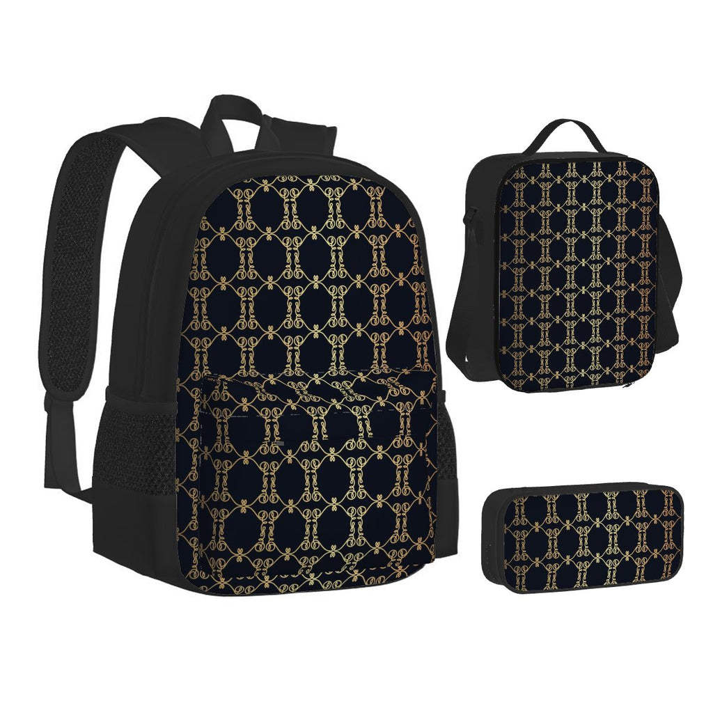 Luxury Monogram 3-Piece Backpack Set