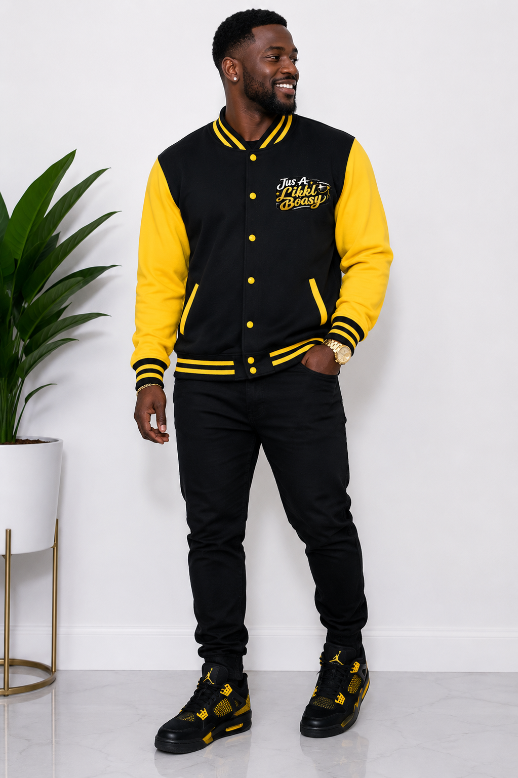 Jus A Likkle Boasy Varsity Jacket