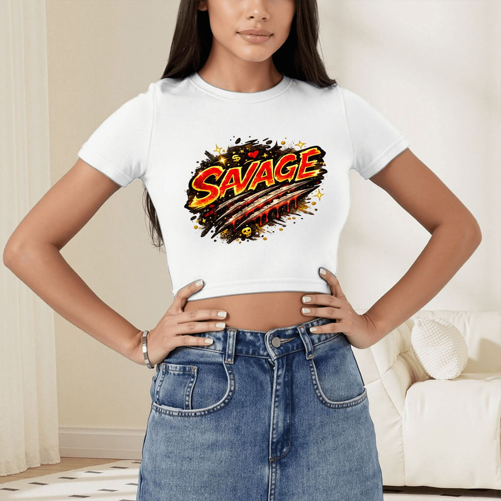SAVAGE Graphic Crop T-Shirt