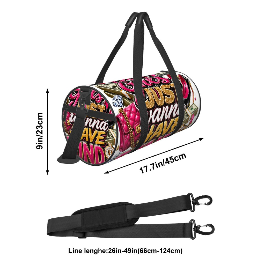 Just Wanna Have Fun Graphic Duffel Bag