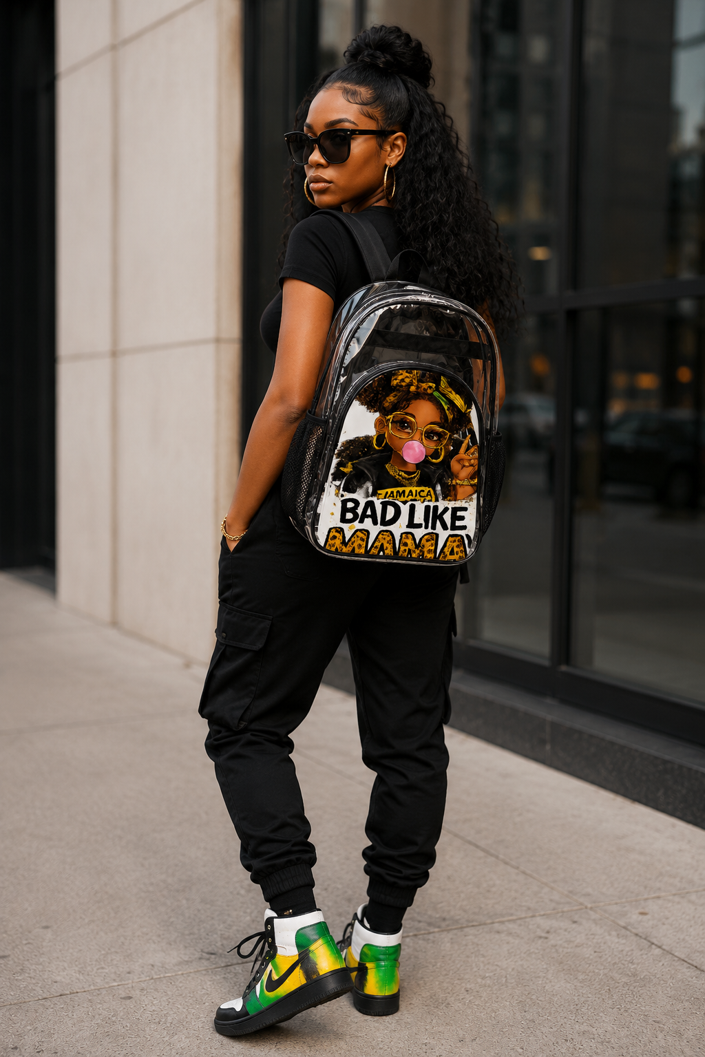 Bad Like Mama Clear Backpack