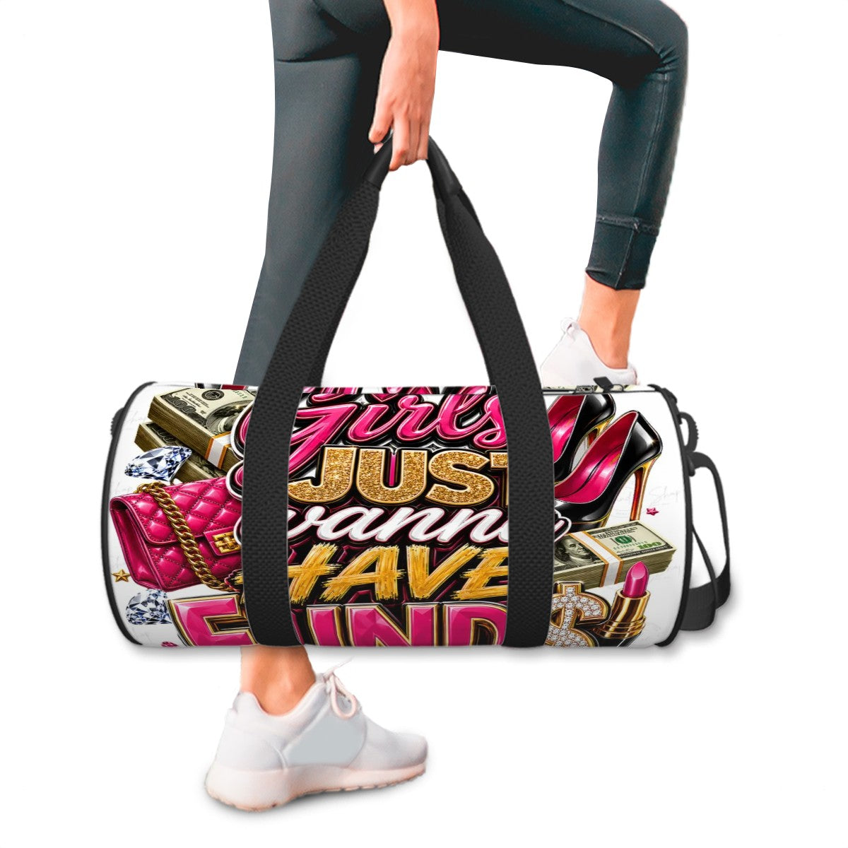 Just Wanna Have Fun Graphic Duffel Bag