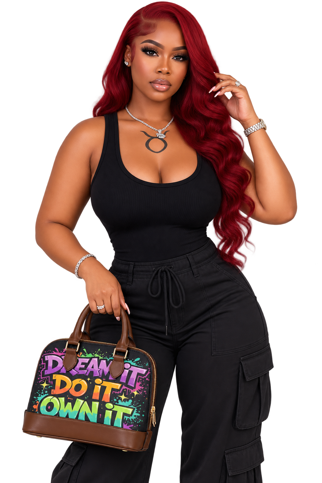 Dream It, Do It, Own It Graphic Dome Handbag