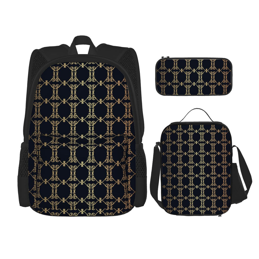 Luxury Monogram 3-Piece Backpack Set