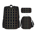 Luxury Monogram 3-Piece Backpack Set