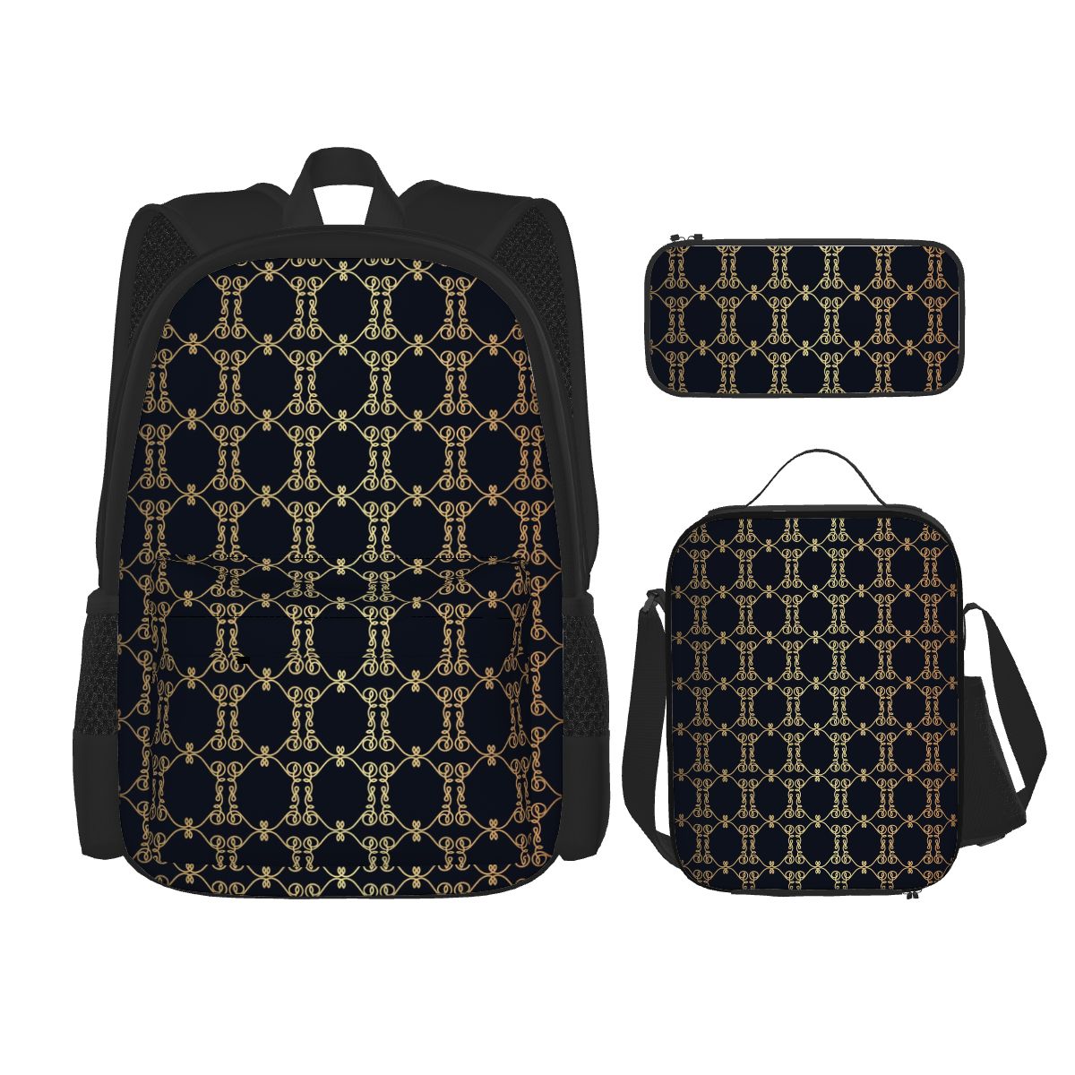 Luxury Monogram 3-Piece Backpack Set