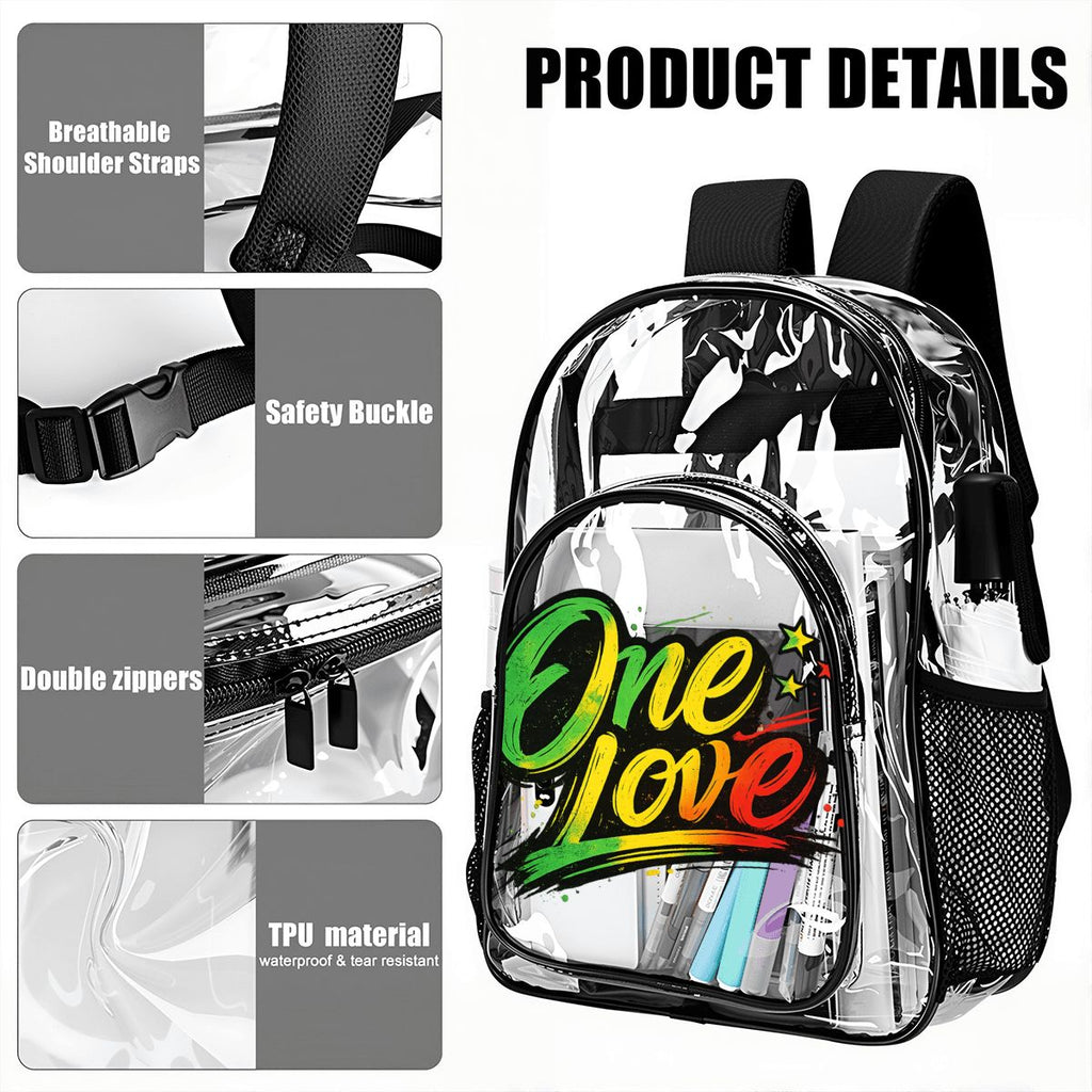 One Love Clear Backpack