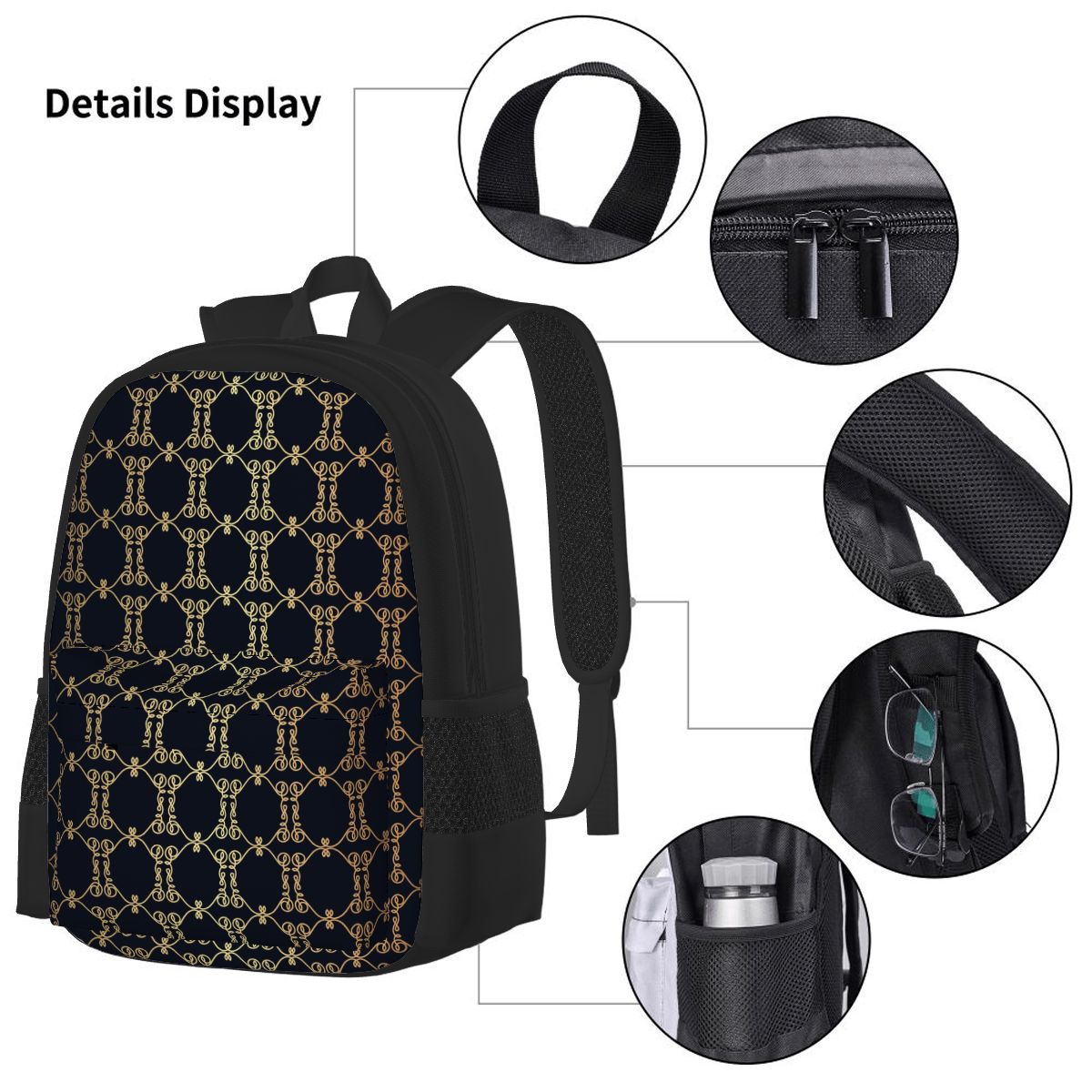 Luxury Monogram 3-Piece Backpack Set