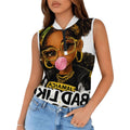 Bad Like Mama Sleeveless Zip Collar Top