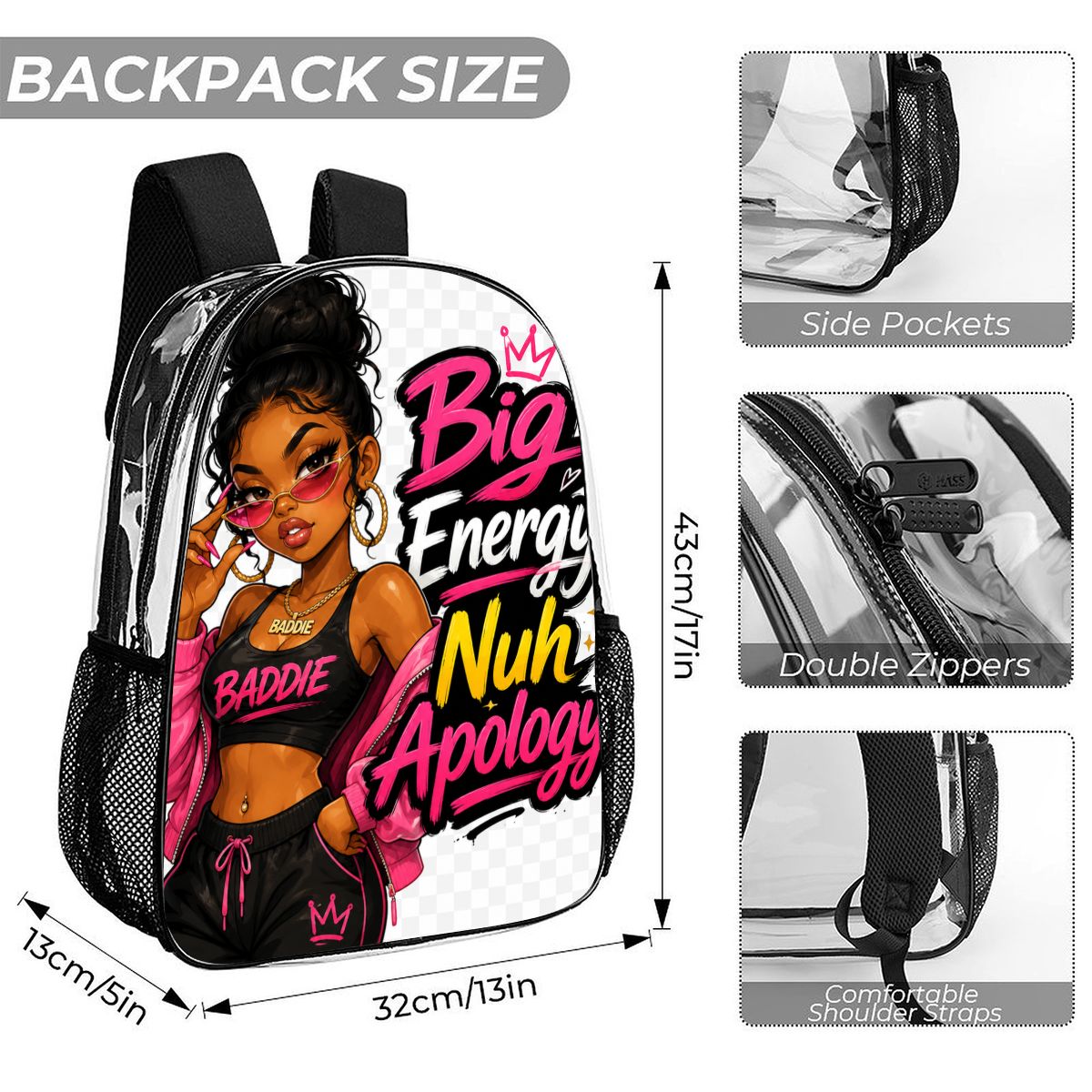 Big Energy Nuh Apology 3-Piece Backpack Set