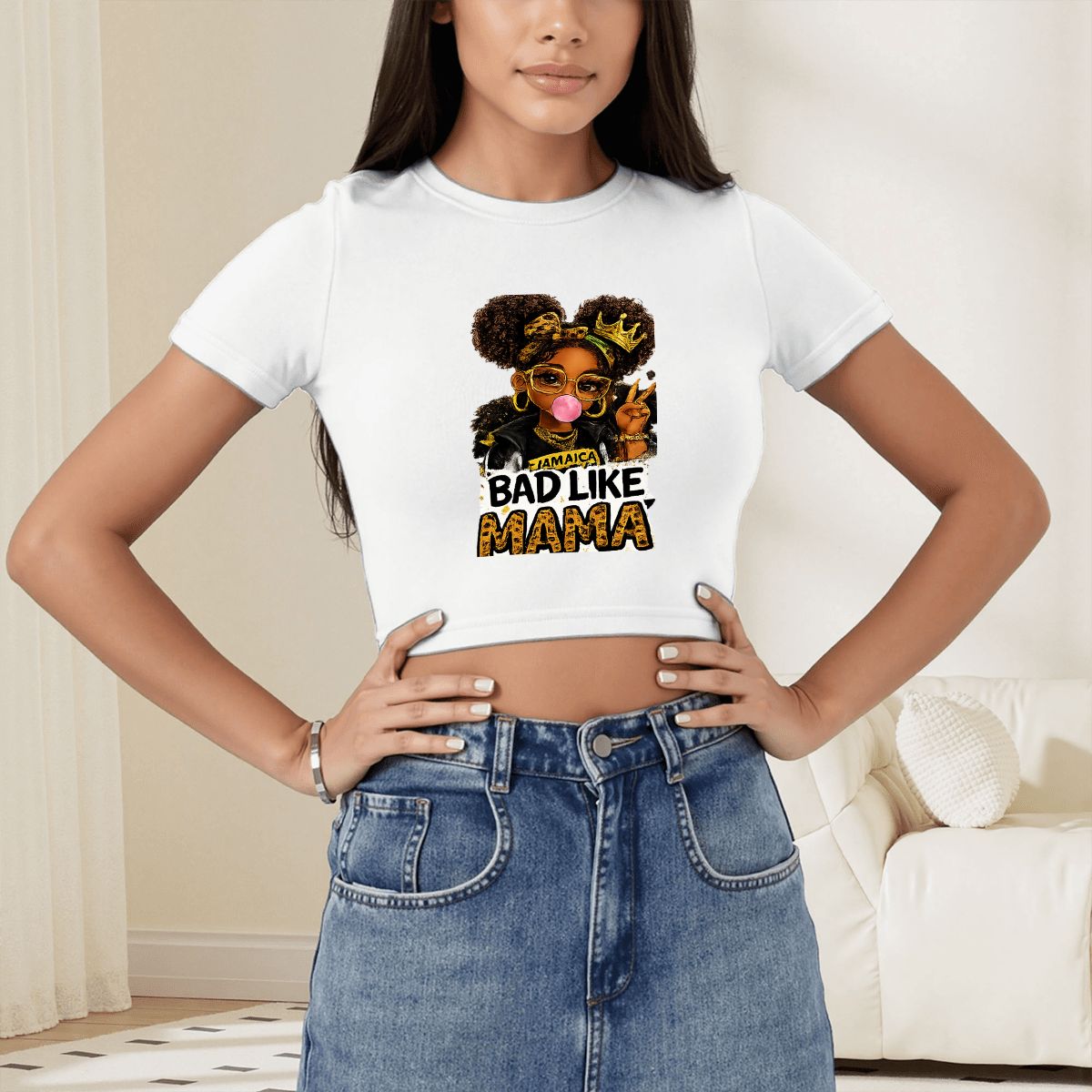 Bad Like Mama Graphic Crop Top