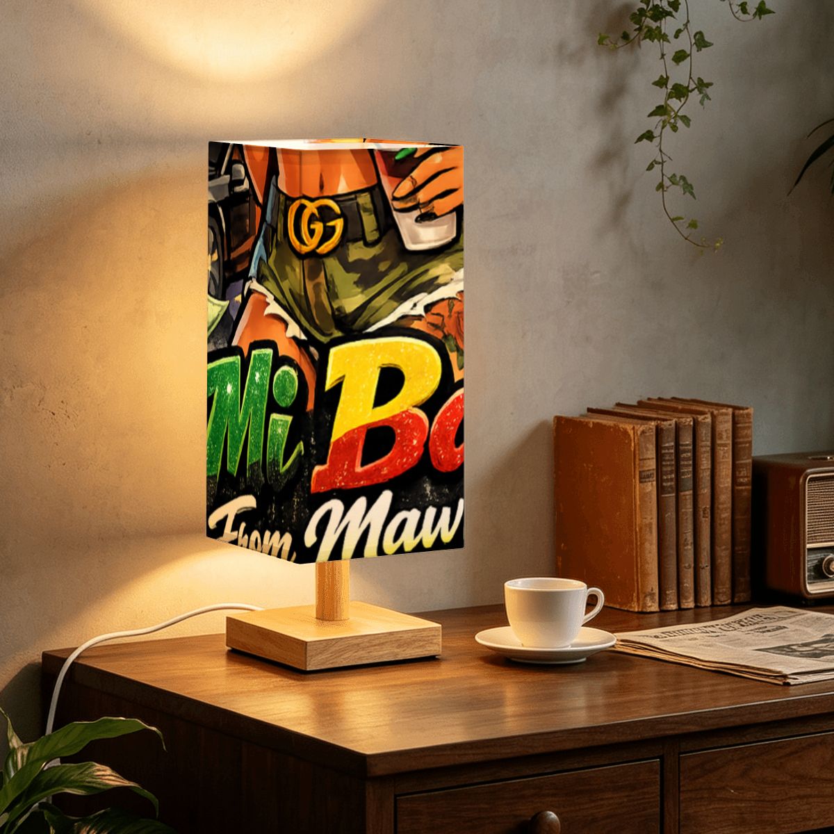"Mi Bad From Mawnin'" Jamaican Accent Table Lamp