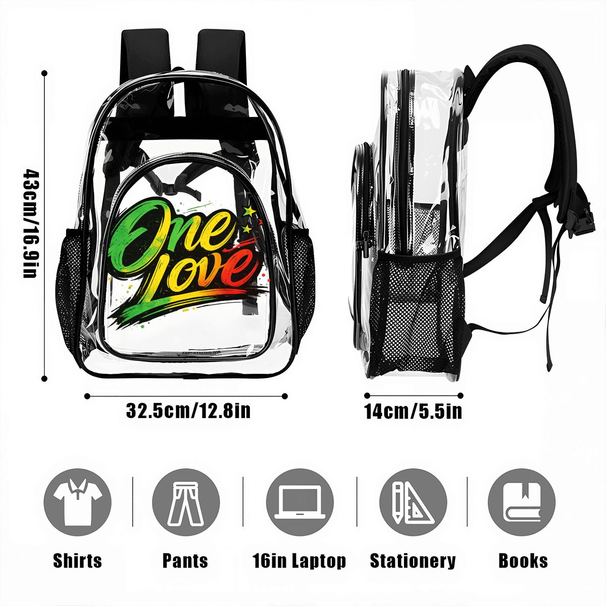 One Love Clear Backpack