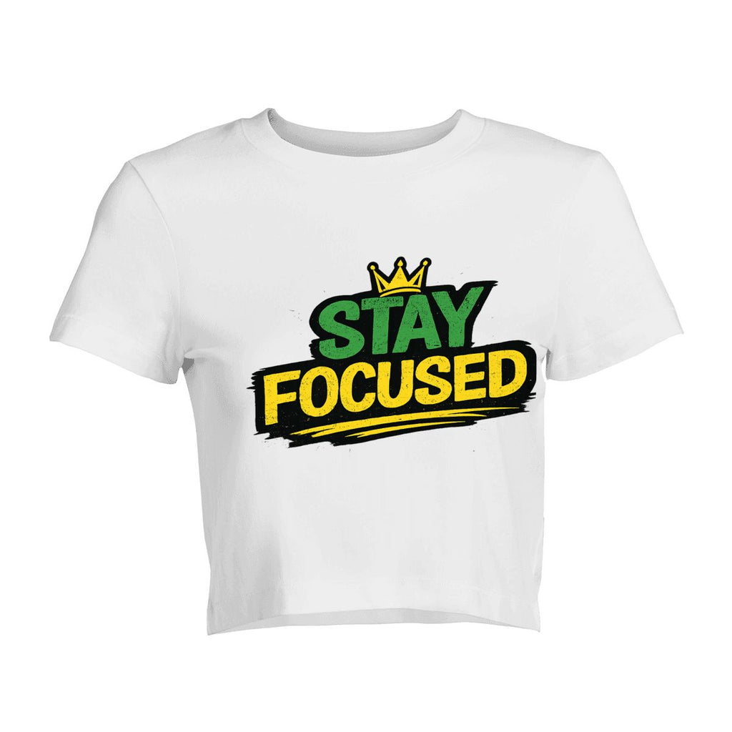 Stay Focused Graphic Crop T-Shirt